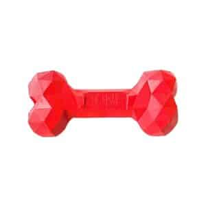 Chew Chew Red Rubber Bone for aggressive chewers